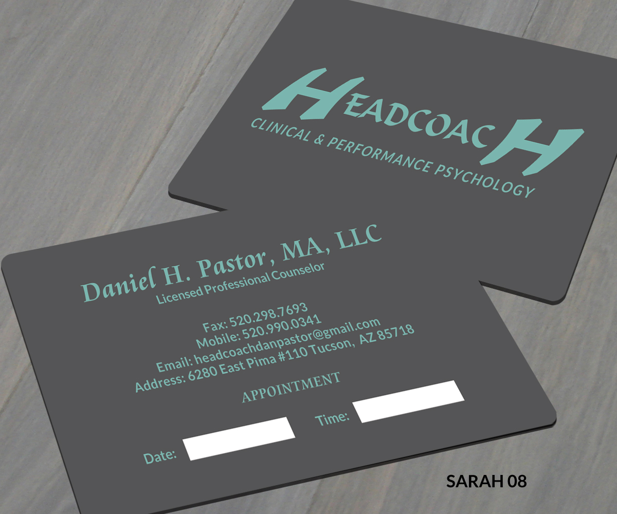 Diseño de Tarjeta de Presentación por Sarah Haroon para Headcoach Dan Pastor | Diseño #3761703