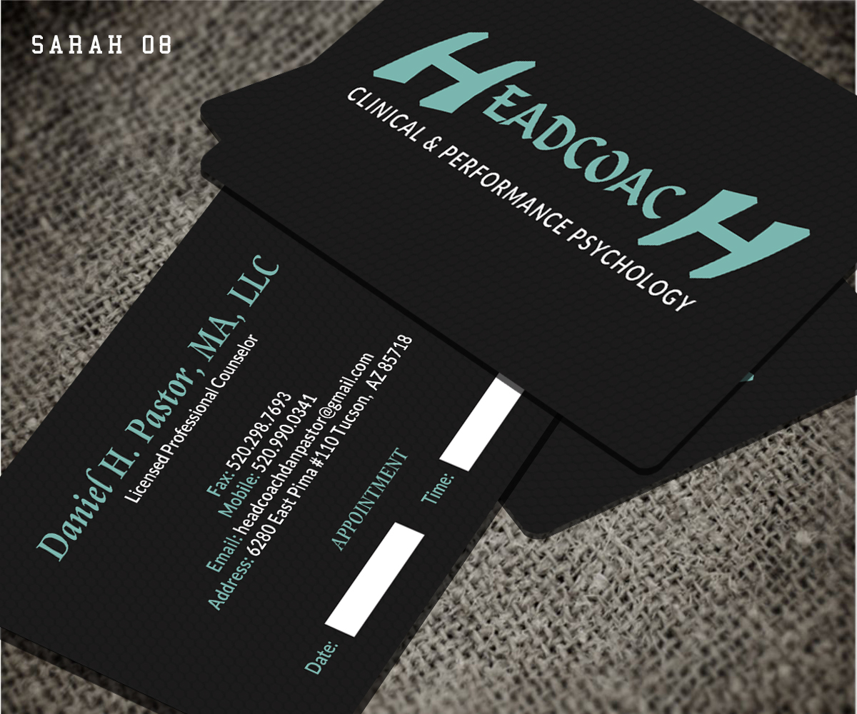 Diseño de Tarjeta de Presentación por Sarah Haroon para Headcoach Dan Pastor | Diseño #3761722