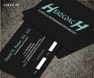 Business Card Design by Sarah Haroon for Headcoach Dan Pastor | Design: #3761722
