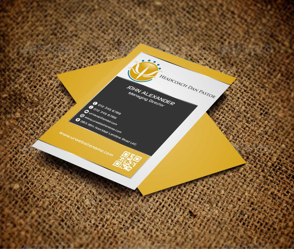 Diseño de Tarjeta de Presentación por AwsomeD para Headcoach Dan Pastor | Diseño #3711496