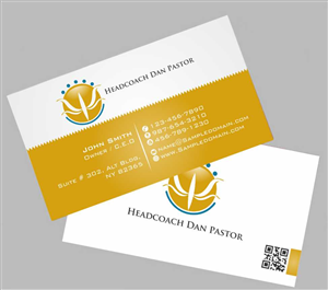 Business Card Design by AwsomeD for Headcoach Dan Pastor | Design: #3711498