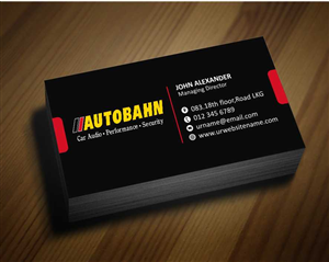 Business Card Design by AwsomeD for Autobahn | Design: #3700489