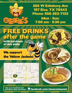 obee's/ yellow jackets football season  | Diseño de Flyer por Ekanite