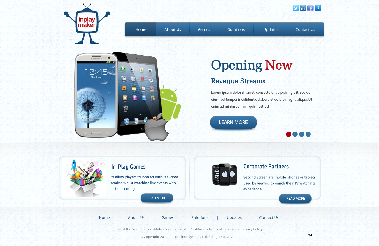 Web Design by pb for inplaymaker | Design #1095772