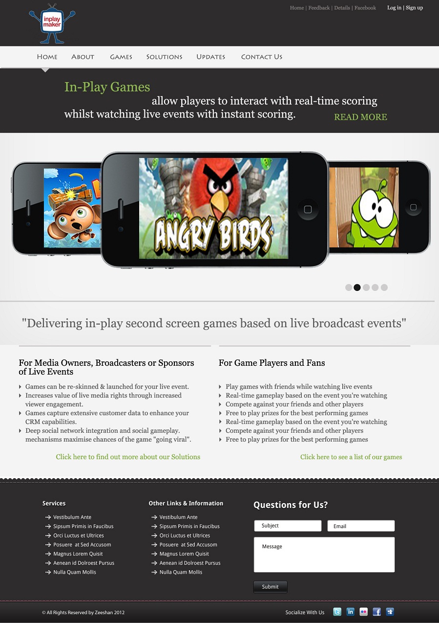 Web Design by Oxygen Creatives for inplaymaker | Design #1058356