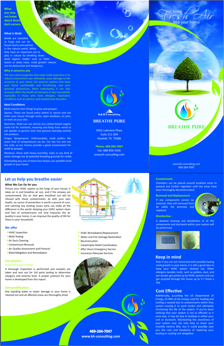 Brochure Design by cb1318 for K & H Consulting | Design #4359374
