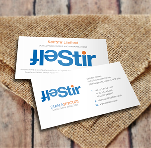 Business Card Design by a7mddz for SelfStir Limited | Design: #3703645