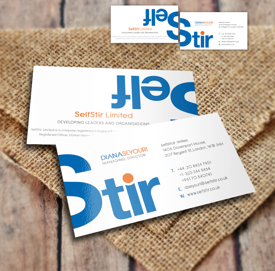 Business Card Design by a7mddz for SelfStir Limited | Design #3703759