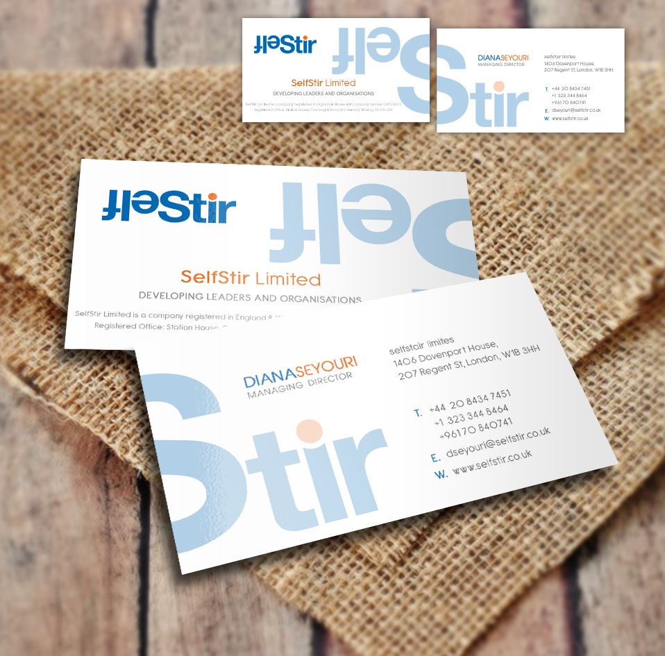Business Card Design by a7mddz for SelfStir Limited | Design #3703761