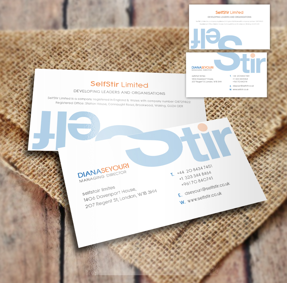 Business Card Design by a7mddz for SelfStir Limited | Design #3703764