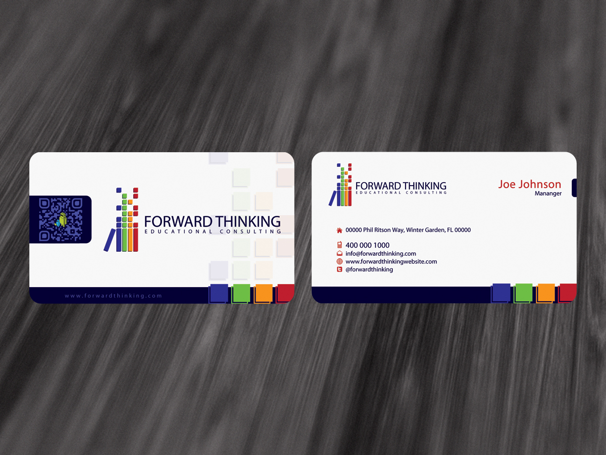Design de Carte de Visite par diRtY.EMM pour Forward Thinking EDU | Design #972521