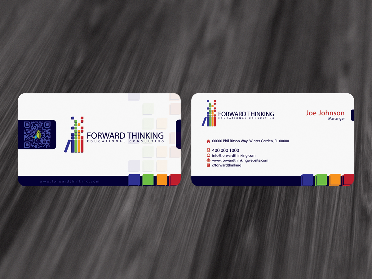 Design de Carte de Visite par diRtY.EMM pour Forward Thinking EDU | Design #972522