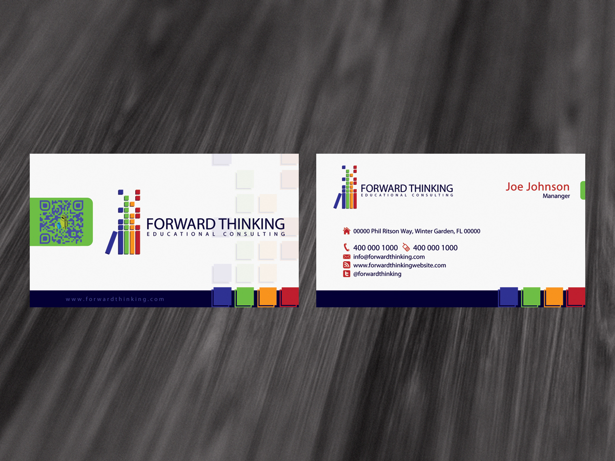 Design de Carte de Visite par diRtY.EMM pour Forward Thinking EDU | Design #973870