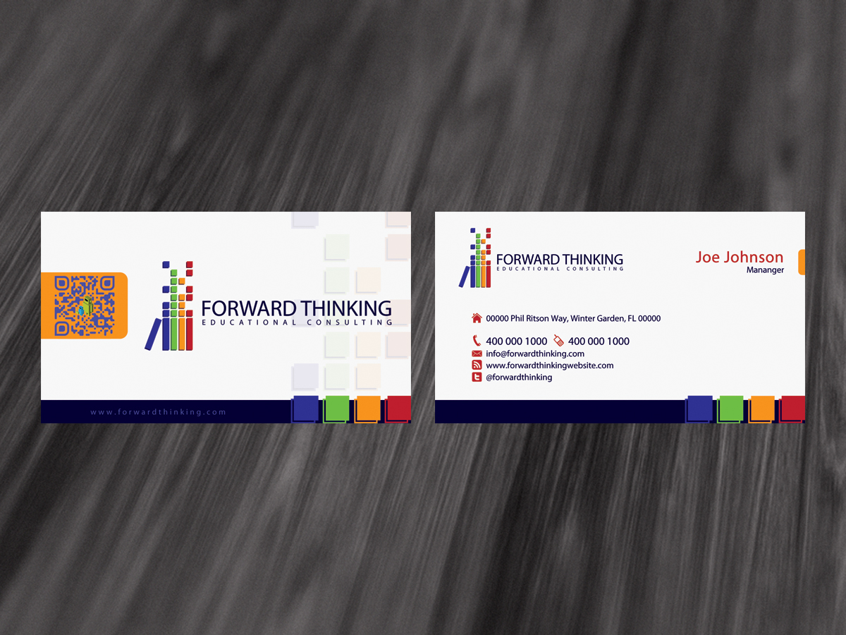 Design de Carte de Visite par diRtY.EMM pour Forward Thinking EDU | Design #973871