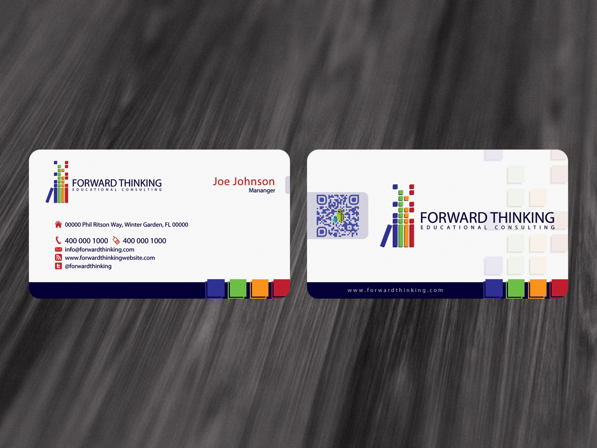 Design de Carte de Visite par diRtY.EMM pour Forward Thinking EDU | Design #974410