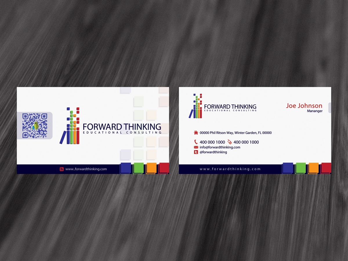 Design de Carte de Visite par diRtY.EMM pour Forward Thinking EDU | Design #976680