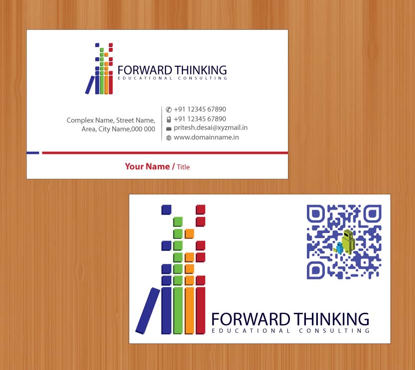 Business Card Design by Sbss for Forward Thinking EDU | Design #974448