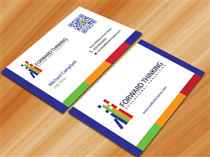 Business Card Design by Sarmishtha Chattopadhyay_loginchange for Forward Thinking EDU | Design: #973397