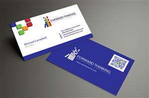 Business Card Design by Sarmishtha Chattopadhyay_loginchange for Forward Thinking EDU | Design: #976329