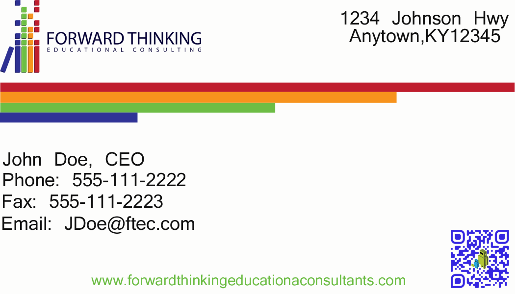 Design de Carte de Visite par hobee1971 pour Forward Thinking EDU | Design #973469