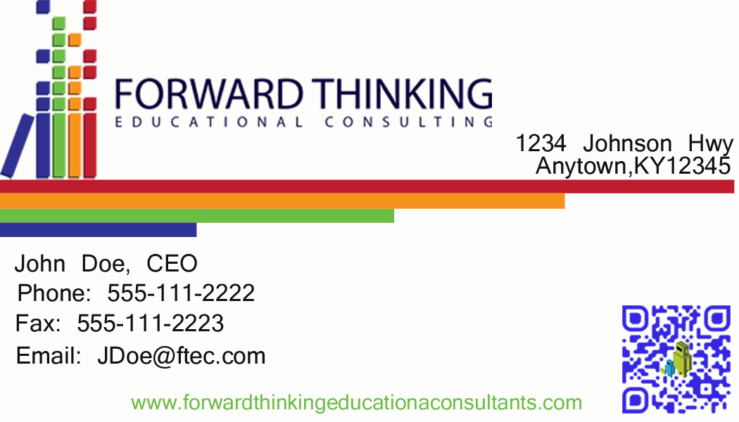 Diseño de Tarjeta de Presentación por hobee1971 para Forward Thinking EDU | Diseño #973859