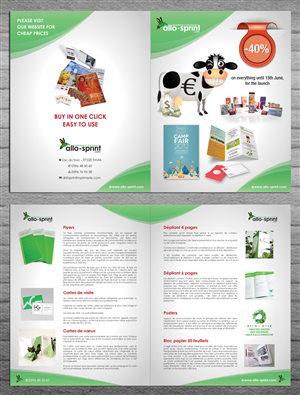 Advertisement brochure for ALLO-SPRINT.COM an online printing company | Flyer Design by Sbss