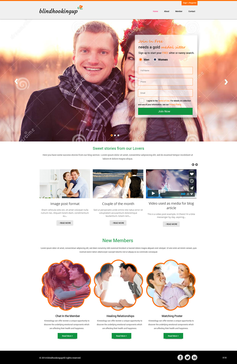 Emotionale Dating-Website