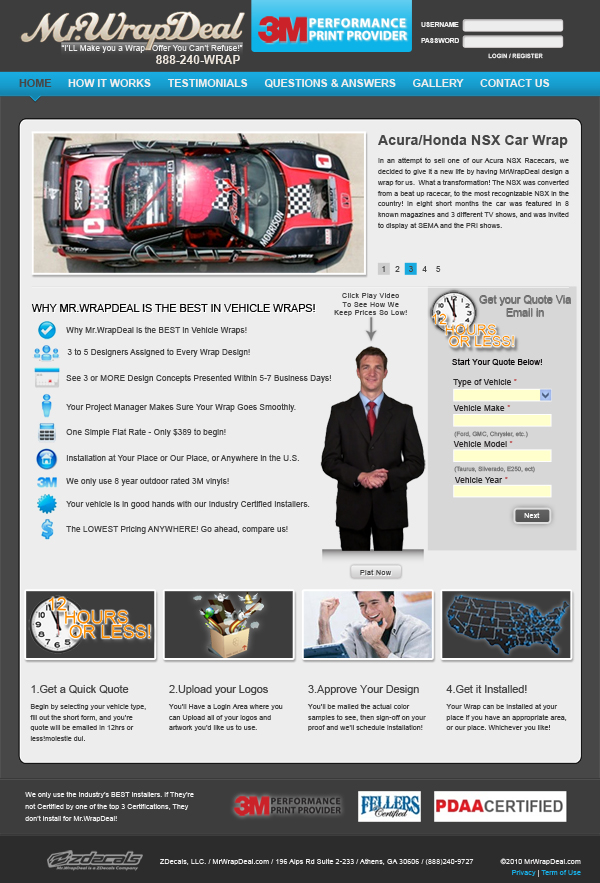 Wordpress Design by Xtilez for MrWrapDeal.com   ZDecals.com | Design #127010