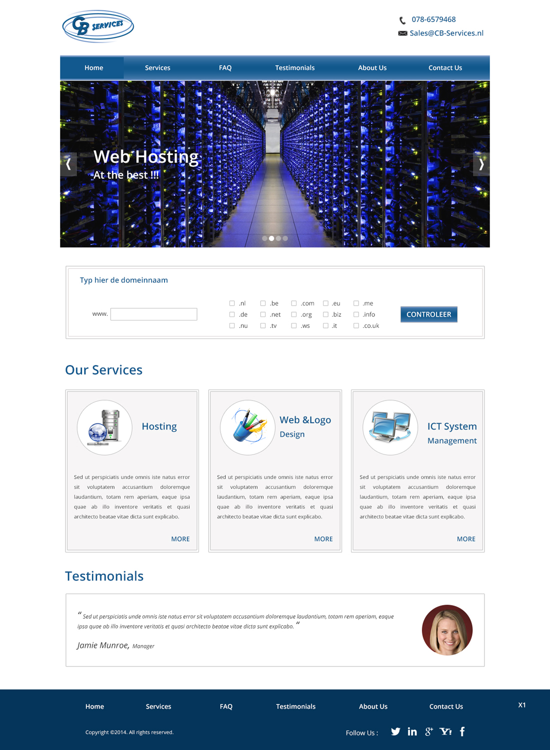 Web Design by pb for CB Services | Design #3716677