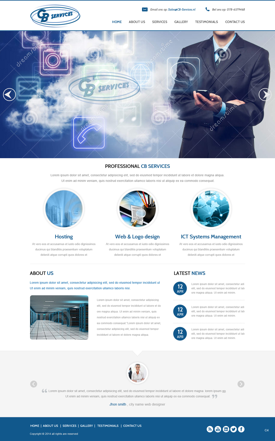 Web Design by pb for CB Services | Design #3716686