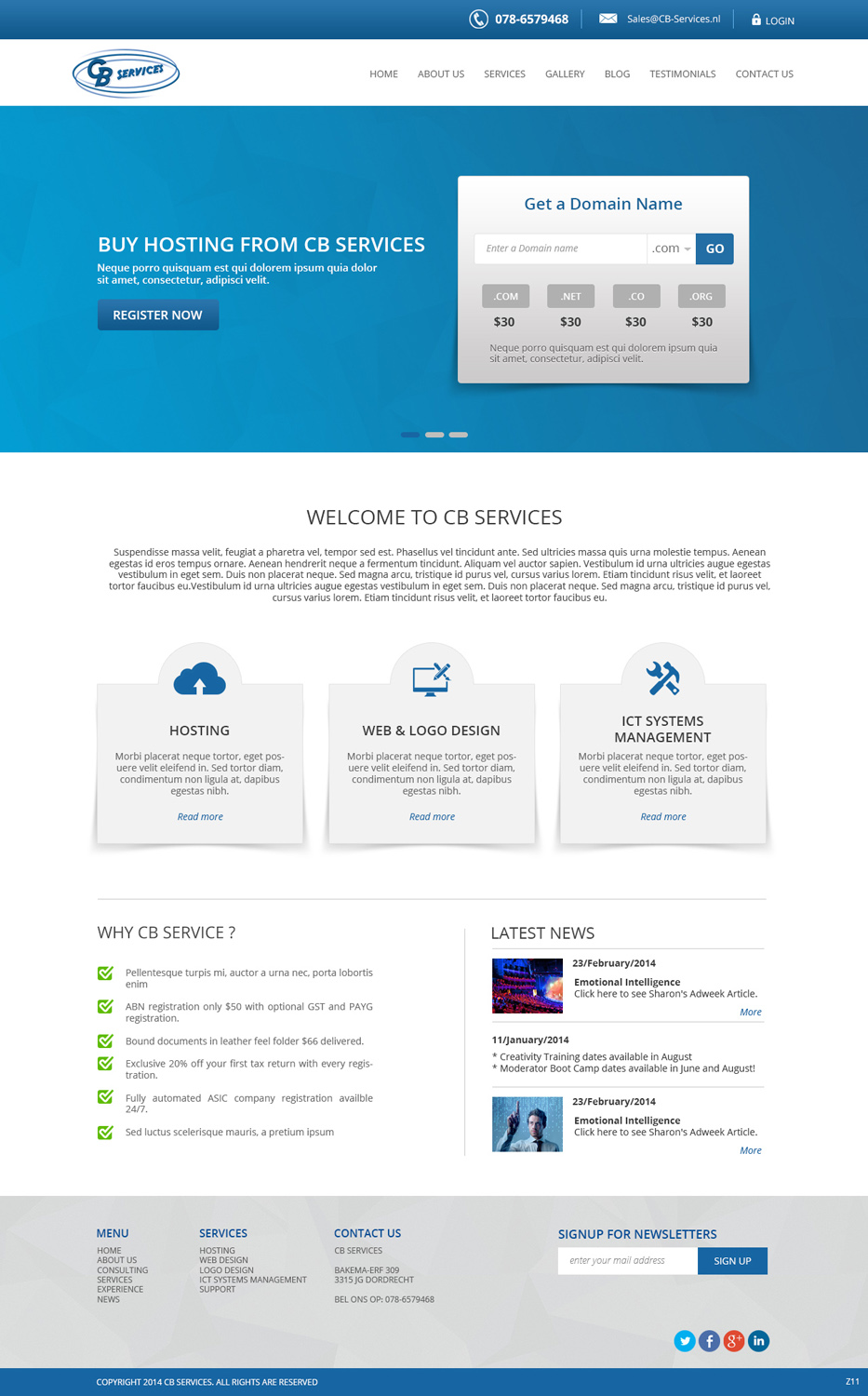 Web Design by pb for CB Services | Design #3721658