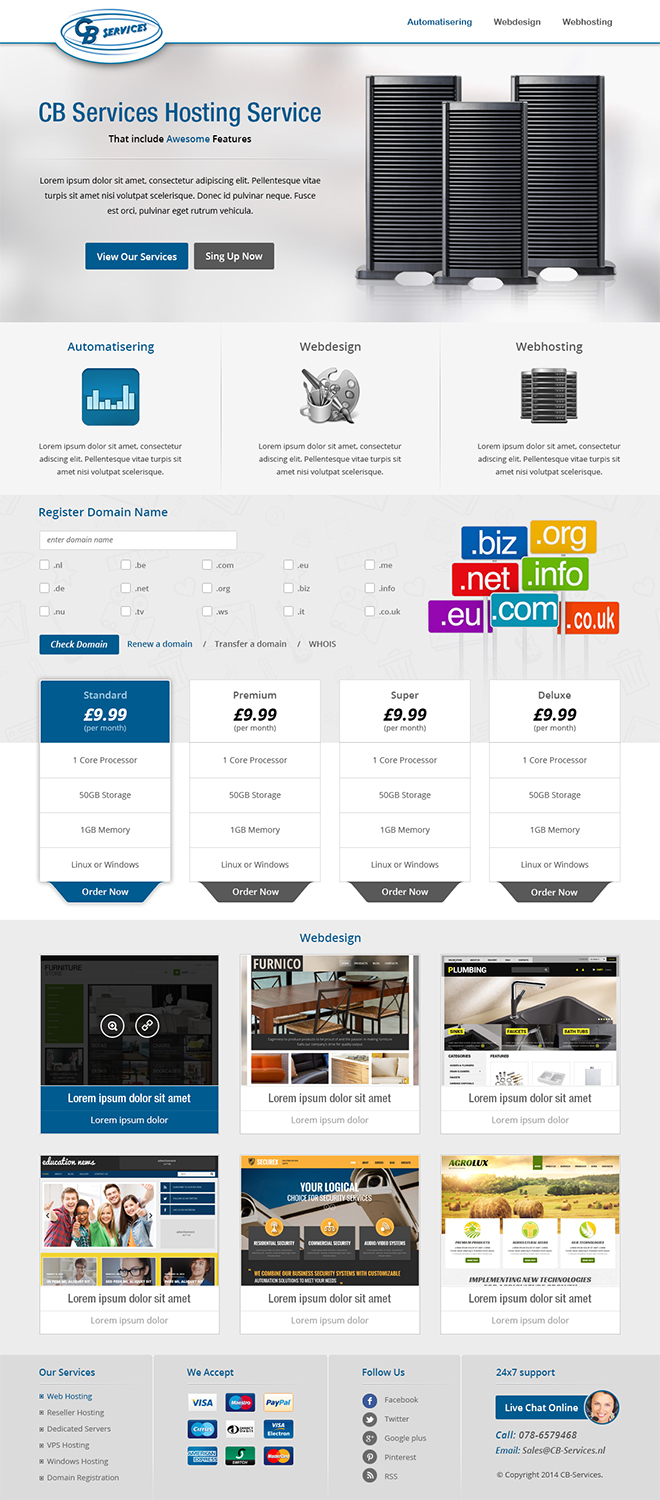 Web Design par Creative Usha pour CB Services | Design #3715939