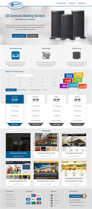 Web Design par Creative Usha pour CB Services | Design #3715939