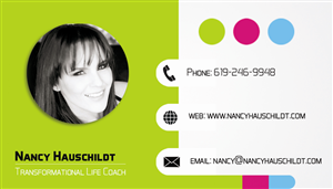 Business Card Design by Lilcess for Nancy Hauschildt Life Coaching | Design: #3708973