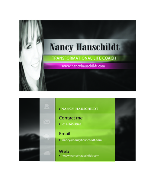 Diseño de Tarjeta de Presentación por touqeer21 para Nancy Hauschildt Life Coaching | Diseño #3729766