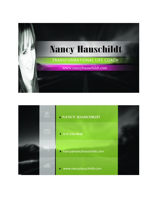 Diseño de Tarjeta de Presentación por touqeer21 para Nancy Hauschildt Life Coaching | Diseño #3729781