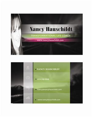 Business Card Design by touqeer21 for Nancy Hauschildt Life Coaching | Design: #3729781