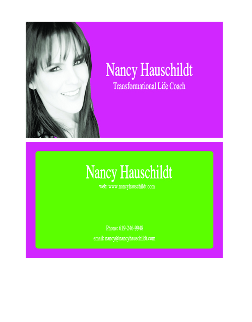 Business Card Design by touqeer21 for Nancy Hauschildt Life Coaching | Design #3729833