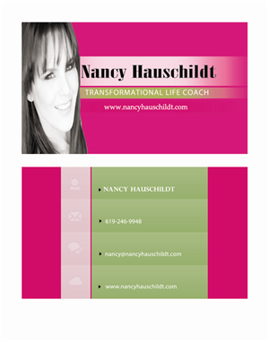 Business Card Design by touqeer21 for Nancy Hauschildt Life Coaching | Design: #3729869