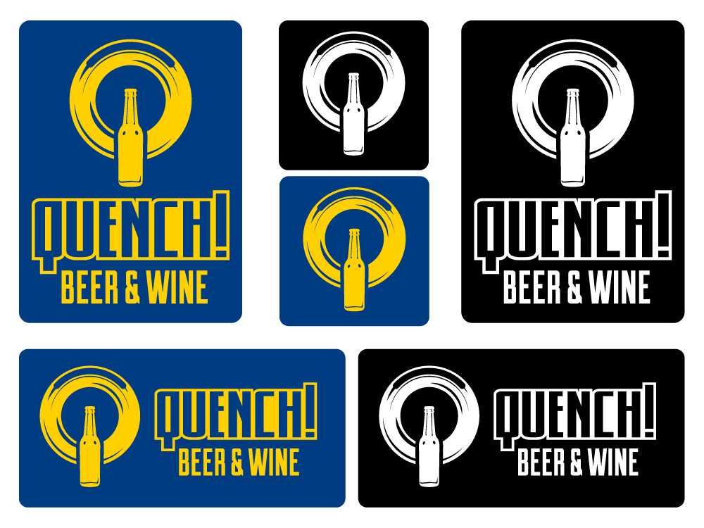 Logo Design by Lee Deville for Quench! Beer & Wine | Design #995946