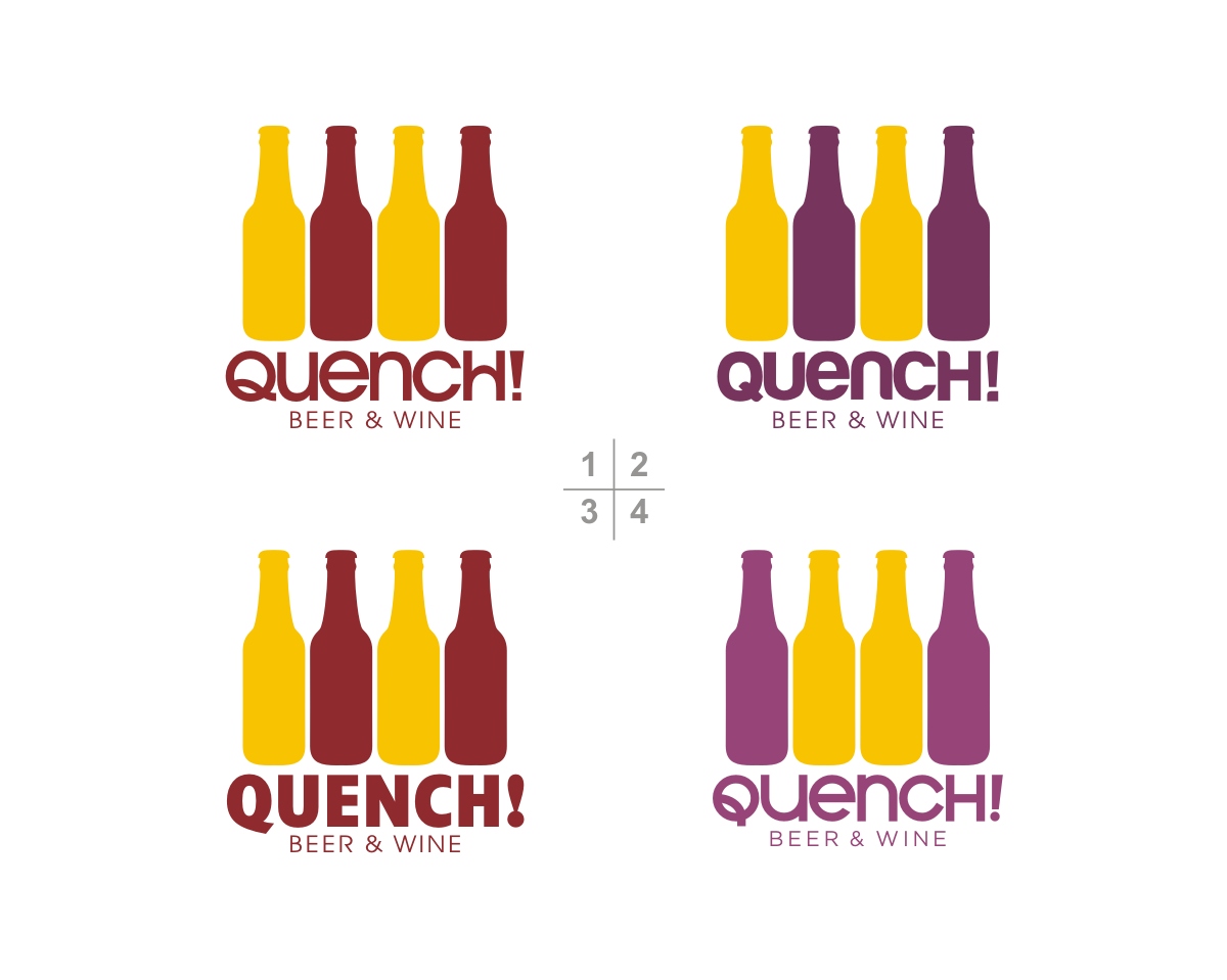 Logo Design by mamik for Quench! Beer & Wine | Design #1009798