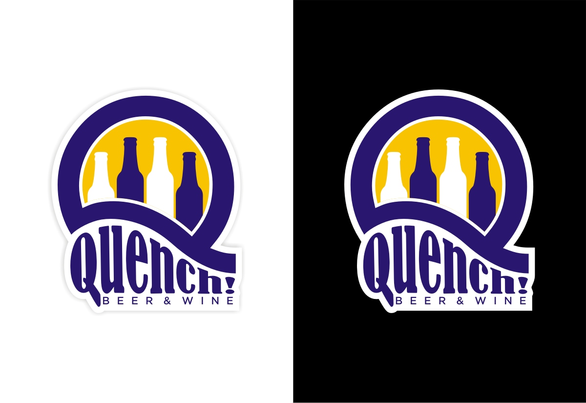 Logo Design by mamik for Quench! Beer & Wine | Design #978351