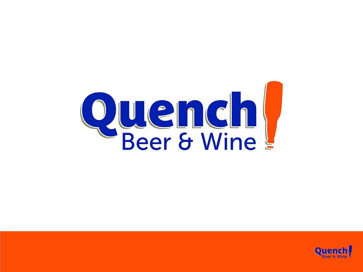 Logo Design by Pixel Warrior for Quench! Beer & Wine | Design #993808