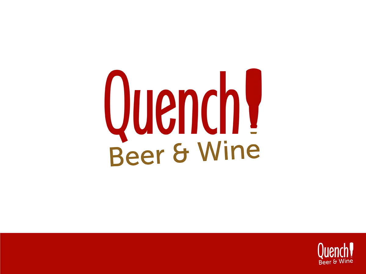 Logo Design by Pixel Warrior for Quench! Beer & Wine | Design #993810
