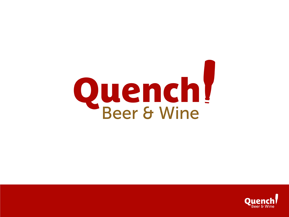 Logo Design by Pixel Warrior for Quench! Beer & Wine | Design #993822