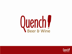 Logo Design by Pixel Warrior for Quench! Beer & Wine | Design: #993826