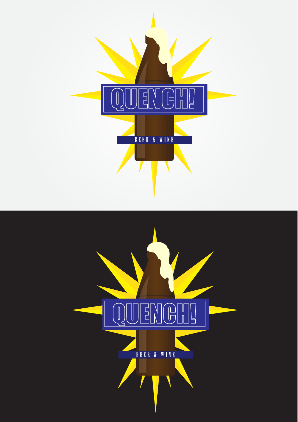 Logo Design by Designorama. for Quench! Beer & Wine | Design #976278