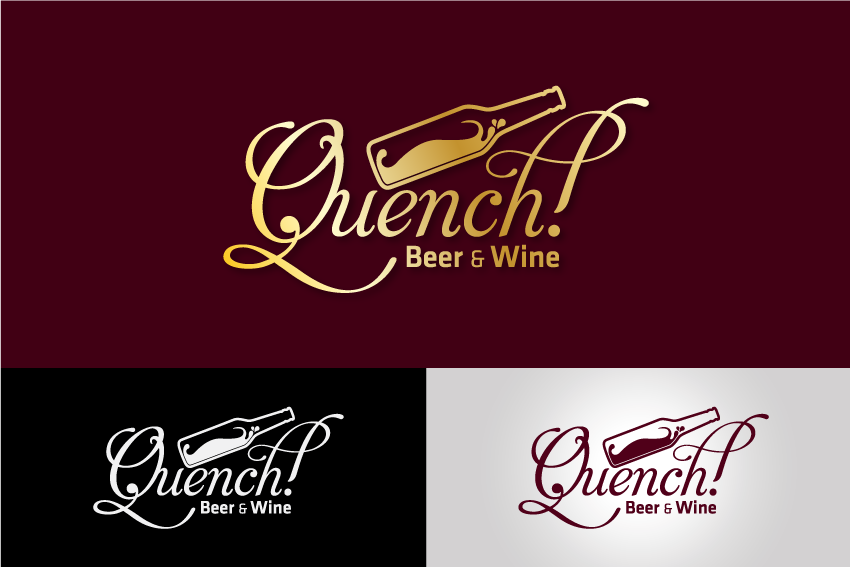 Logo Design by reiiz for Quench! Beer & Wine | Design #1013593