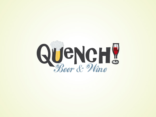 Logo Design by MIM design for Quench! Beer & Wine | Design #988921