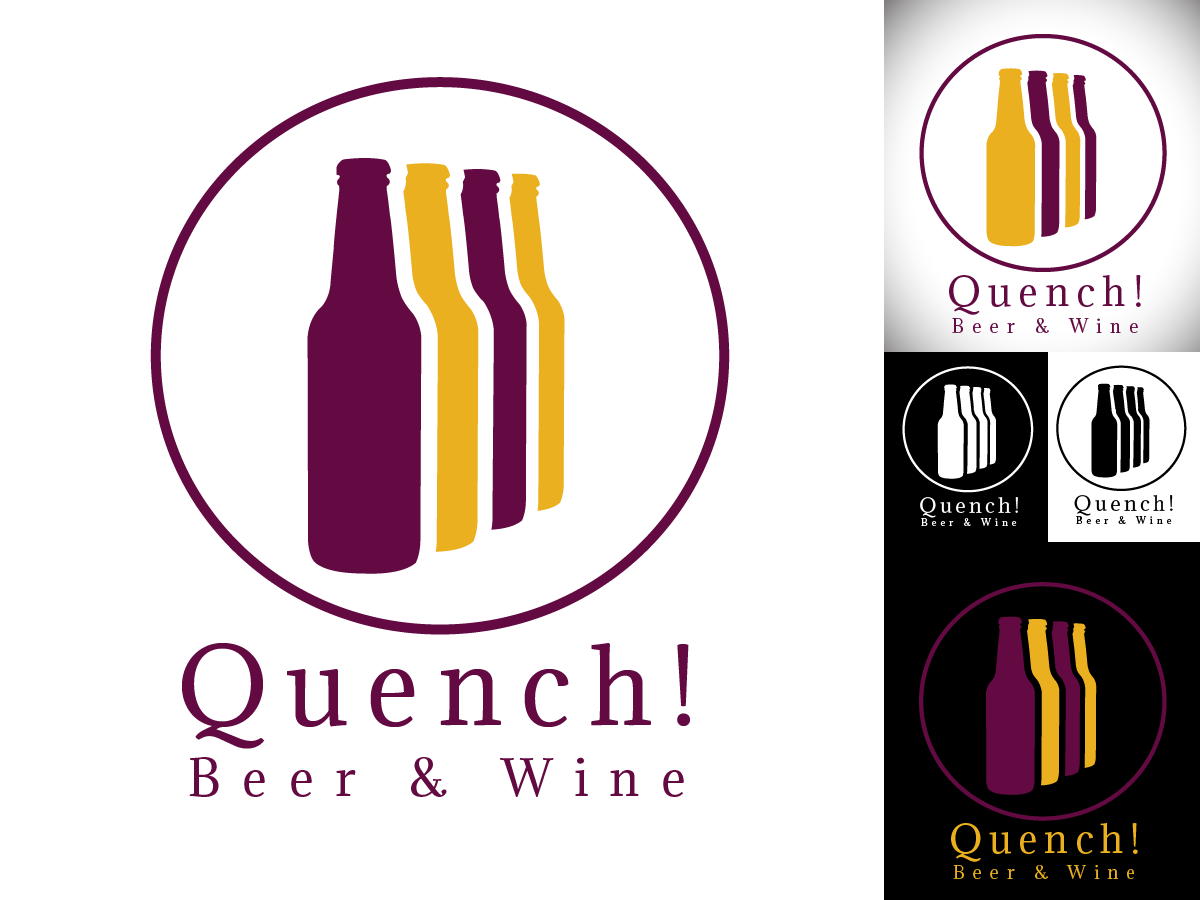 Logo Design by David for Quench! Beer & Wine | Design #1017492